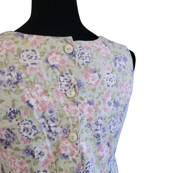 Laura Ashley Floral Dress W Pockets Size 8 - Picture 4 of 6